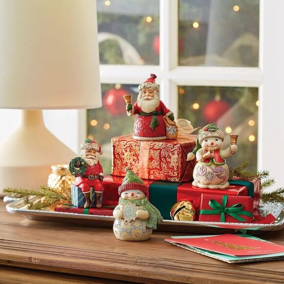 Enesco Jim Shore Heartwood Creek Santa with Bell and Bag Miniature Figurine NEW - Picture 5 of 6